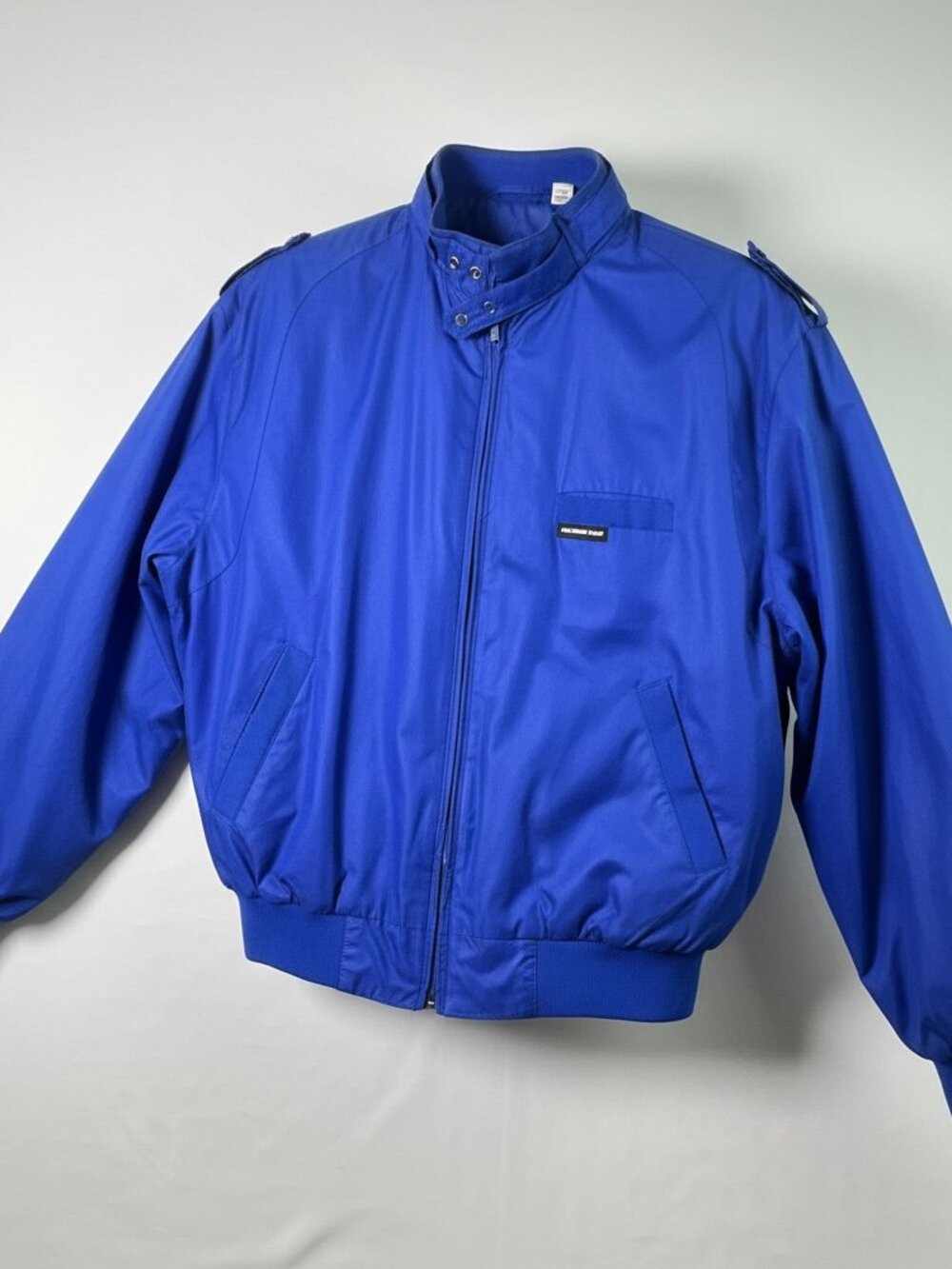 Members Only Jacket Racer Full Zip Blue Mens Size 44 Vintage 80s